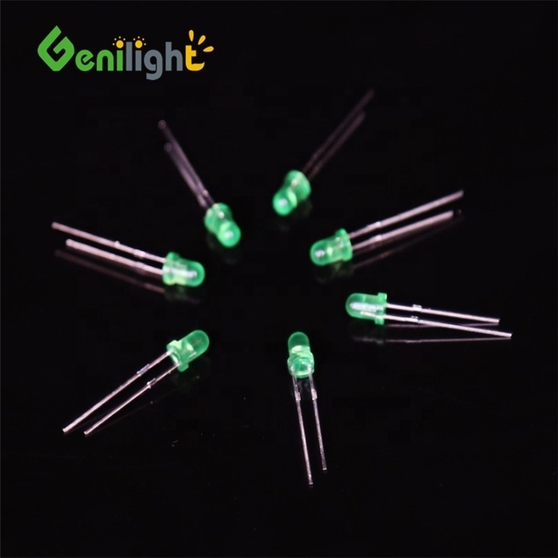 Φυγεία LED Φωτοεκπομπής Διοδίου GREEN F3 LED Διοδίου με μέγιστη αντίστροφη τάση 5V