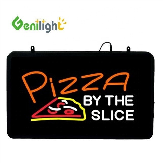 Προσαρμοσμένο Genilight 22*13inch CE RoHS Ακρυλική ΠΙΖΑ BY THE SLICE LED Neon Open Σημείωση