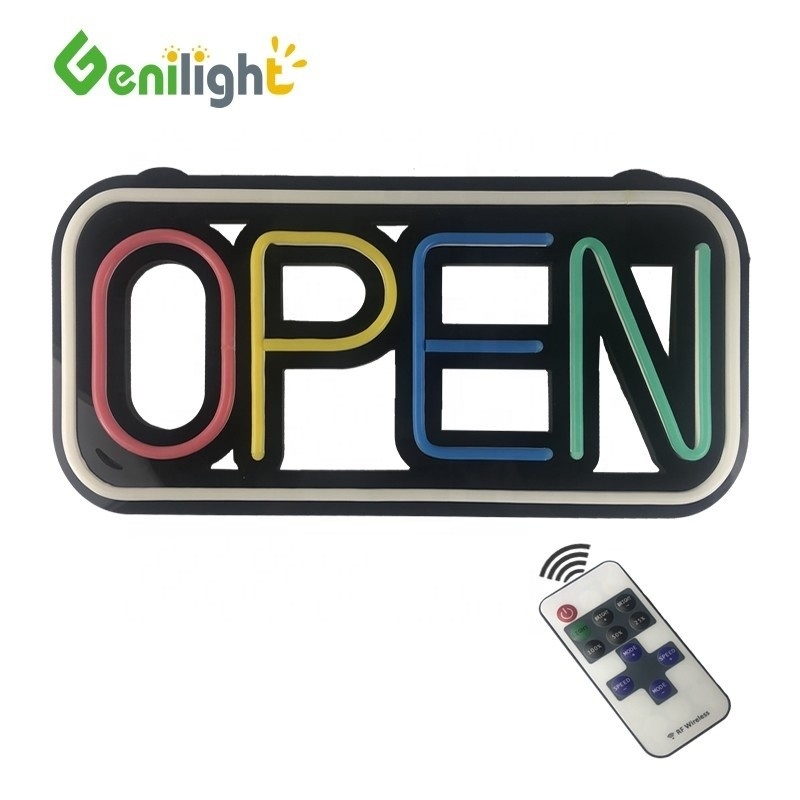 Εύκολο 48 * 25cm LED Neon Σιλικόνη ανοικτή πινακίδα με 10 λειτουργία αλλαγής τύπου και 25 C μοντέρνα