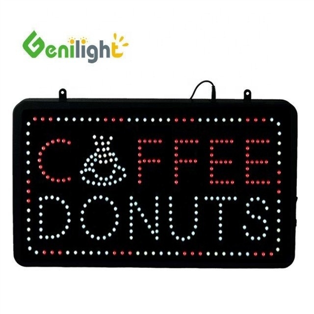 Ασφαλής τάση LED Coffee Donuts Shop Sign Genilight εσωτερικό 22 * 13inch με λειτουργία SDK