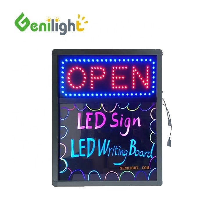Ορθογώνιο LED ανοικτό σήμα Neon λάμψη Σημάδια για το παράθυρο του καταστήματος LED Σημάδια LED Πίνακα γραφής Custom ανθεκτικό