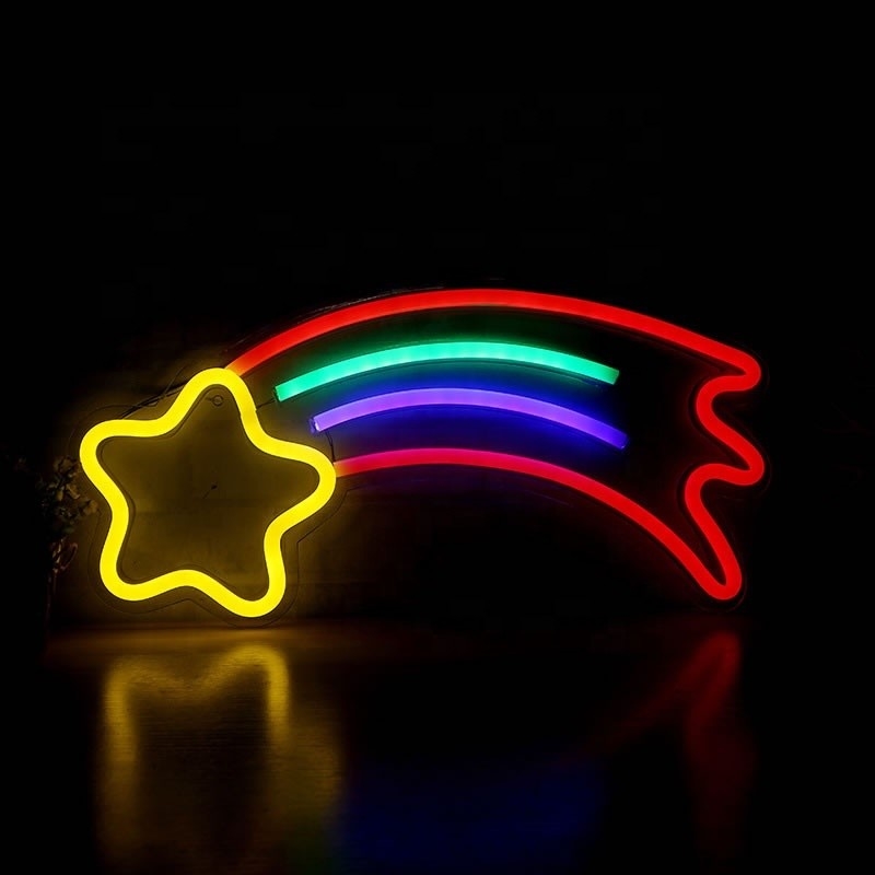 Γενέθλια πάρτι διακόσμηση Rainbow Star Neon Light Sign με 50000 ώρες διάρκεια ζωής