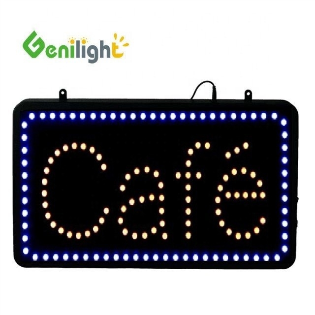 Genilight Indoor 22*13inch LED Cafe Open Sign με εξοικονόμηση ενέργειας και λειτουργία SDK