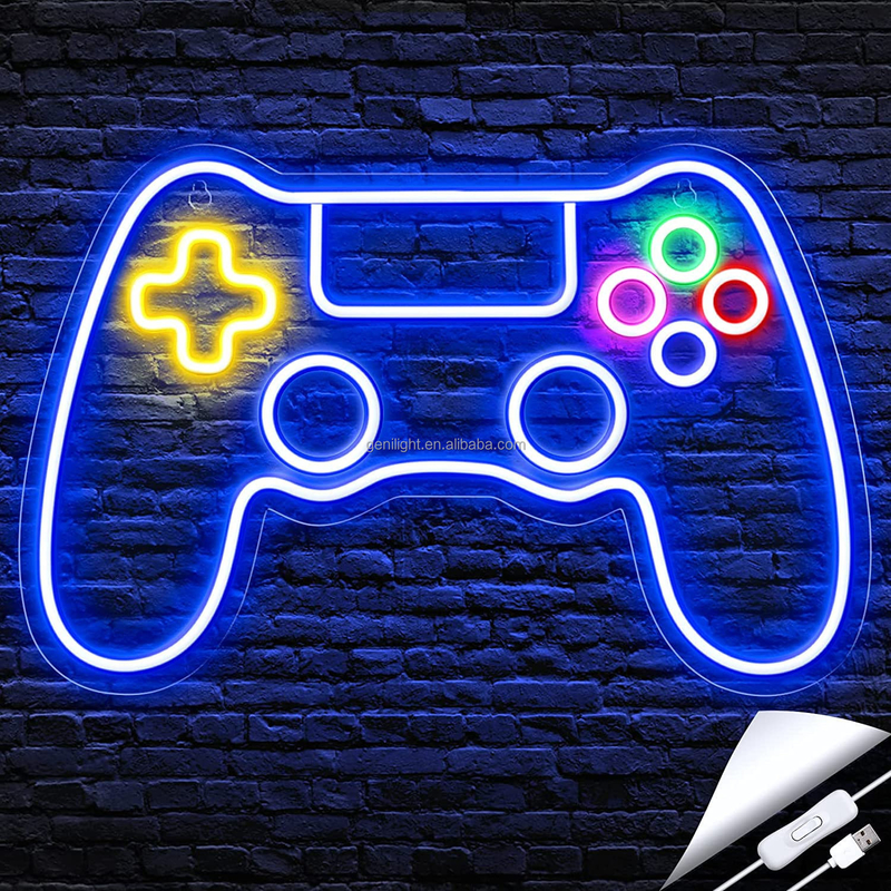 Προσθέστε ένα Pop του χρώματος στο δωμάτιο gamer σας με 41 * 27.5cm Custom Game Controller Neon Σίνα