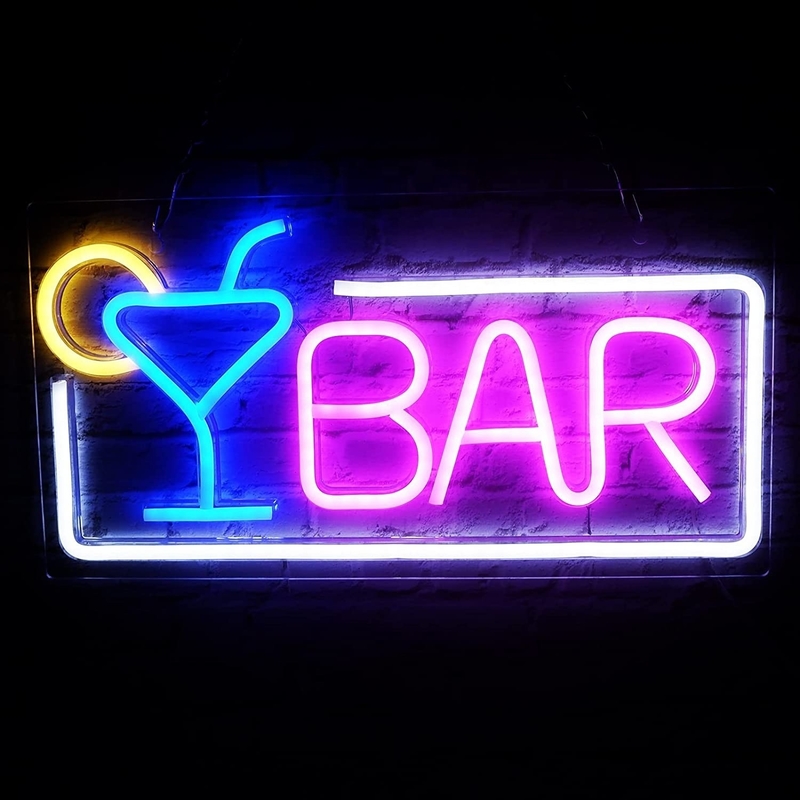Ελαφρώς μειωτό LED Neon Light για το σπίτι Bar τοίχο διακόσμηση USB Powered Neon Bar Signs