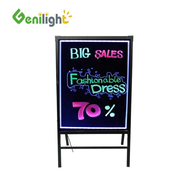 OEM Flashing Stand Πίνακας διαφημίσεων Φωτεινή ζωγραφική LED Πίνακα γραφής πλήρους χρώματος Πίνακα μηνυμάτων