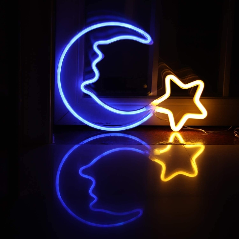 LED φεγγάρι αστέρι νεόνιο φως για το φεστιβάλ διακόσμηση διάρκεια ζωής 50000 ώρες κατανάλωση ενέργειας 1