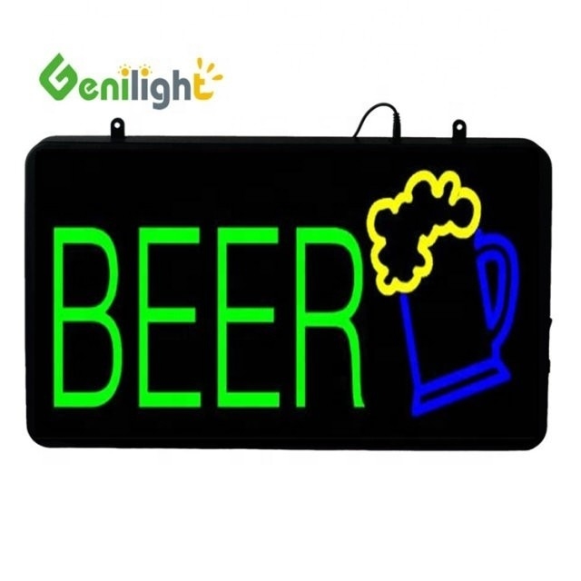LED Bar Pub Φωτισμένη τοίχος σήμα ορθογώνιο σχήμα κρεμαστή εγκατάσταση Έκανε βολικό