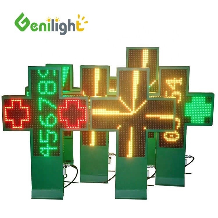 ODM Full Color LED Cross Pharmacy Sign με έλεγχο WIFI και διαμόρφωση 1G Pixel