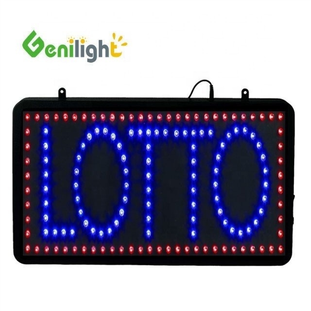 Αρχικό Genilight Indoor 56*33cm Υπερ φωτεινότητα Custom LED LOTTO Open Display LED Sign