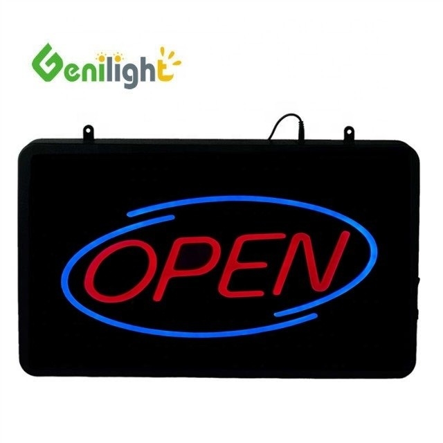 Genilight 56*33 cm Custom Neon Business Hours Led Open Sign Εμφάνιση λειτουργίας ANIMATION