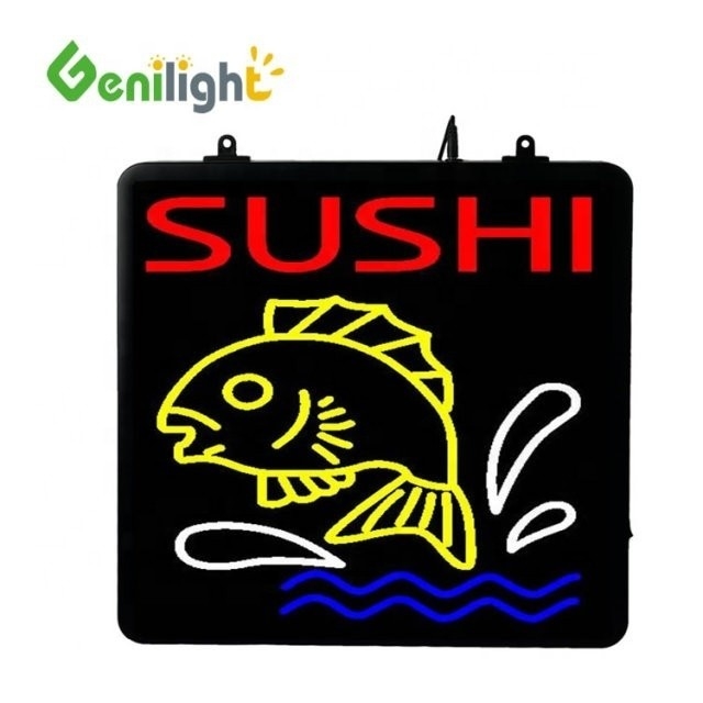 53*45cm Custom LED Neon Ανοιχτό για ψαρέματος Συσκευές κατάστημα ABS Outframe και λειτουργία οθόνης κινουμένων σχεδίων