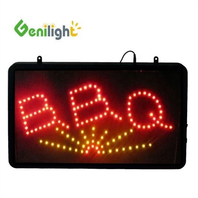 Genilight Indoor 56*33cm DC12V Led BBQ OPEN shop neon sign Αξιολόγηση IP για διαφήμιση δημοσίευση