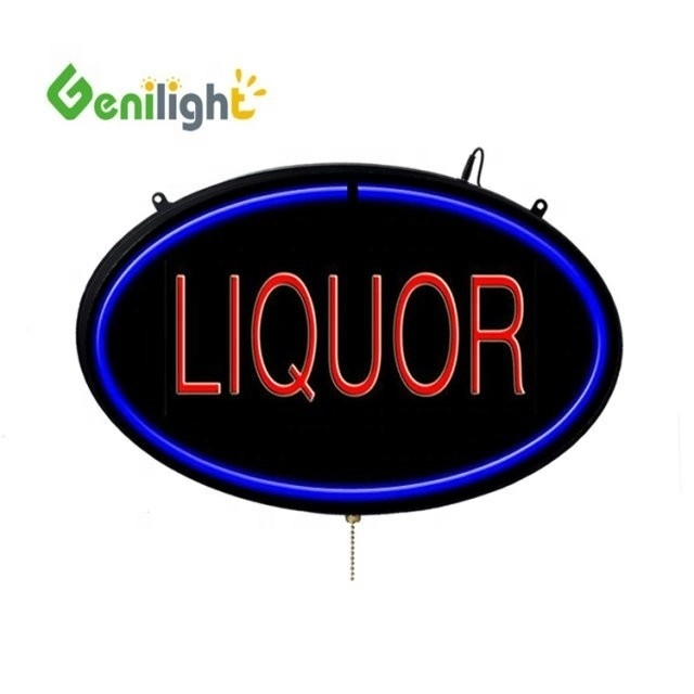 Υψηλή πυκνότητα των εικονοστοιχείων LIQUOR LED Neon Sign για το κατάστημα DC12V Outframe ABS Open-Mold