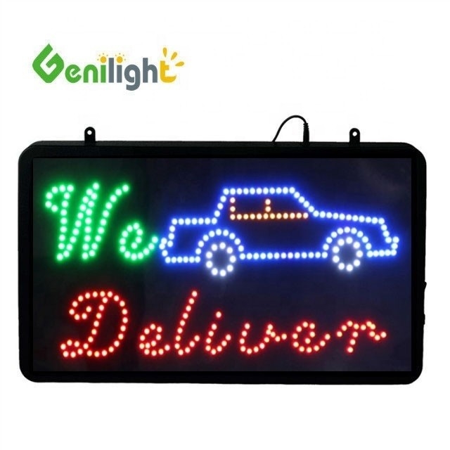 Genilight Indoor 56*33cm Υψηλής φωτεινότητας και χαμηλής τάσης LED ανοικτή πινακίδα με λειτουργία RGB