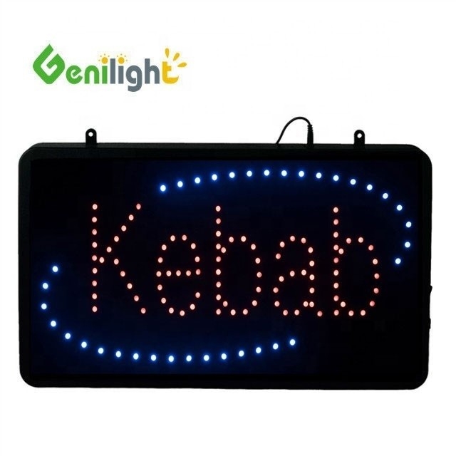 Genilight Indoor 56*33cm Διαφήμιση Kebab LED Επιστολή Σημείωμα με ABS ανοιχτό-μόλφωμα Outframe