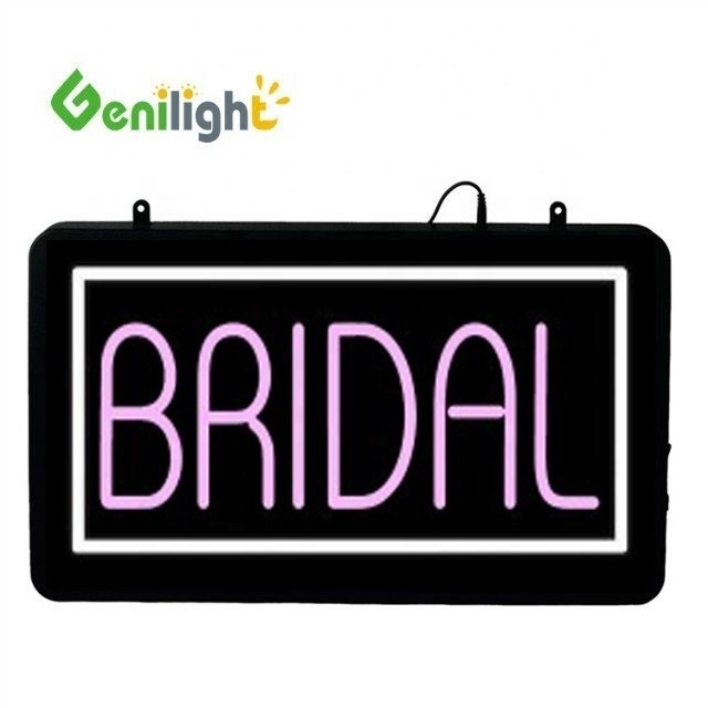ΑΒΣ ανοιχτόμόρφωμα Genilight 56*33 cm LED BRIDAL Neon Sign για το κατάστημα νυφικών φορέσεων