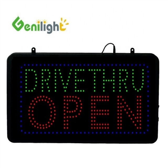 22*13 ιντσών CE και RoHS Genilight εσωτερικό RGB φωτισμένο Drive Through Coffee Neon ανοιχτό σήμα
