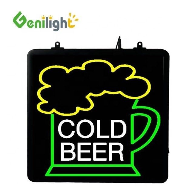 LED Neon Light Sign για μπαρ και παμπ Ψυχρή μπύρα πουλιέται εδώ Αναπροσαρμοστής τροφοδοσίας 25 C
