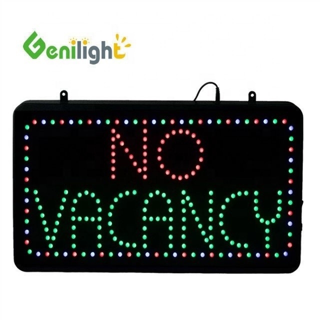 CE RoHS εσωτερικό 56*33cm Genilight No Vacancy Flash LED ανοικτό σήμα προγραμματιζόμενο σήμα LED