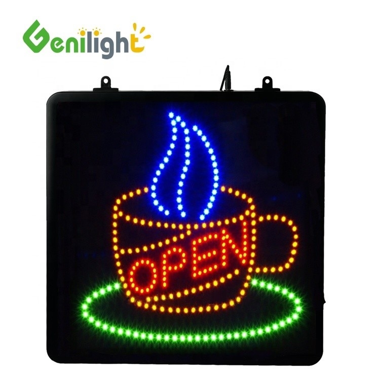 Genilight LED ανοικτή πινακίδα για καφέ 53*45cm Διάσταση οθόνης CE RoHS LVD πιστοποιημένο