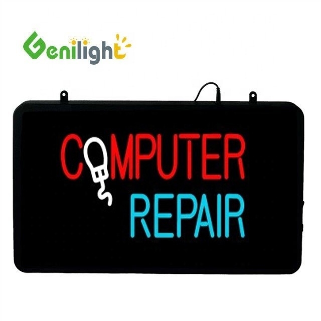 RGB Ακρυλικό Προσωπικό Πίνακα Genilight 22 * 13inch LED Neon Σημείωση για Επισκευή Υπολογιστών CE RoHS