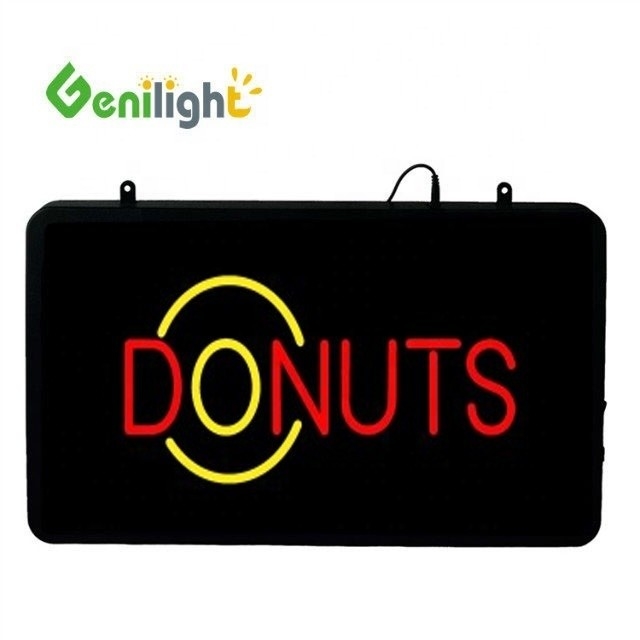 Genilight 56*33cm Ηλεκτρονικά ντόνατς DC12V Animated LED Neon Σημάδι για το κατάστημα επιδόρπων