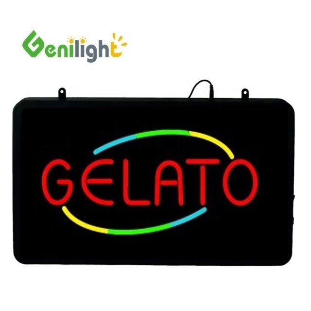 22 * 13 ιντσών RGB βάθος χρώματος Genilight GELATO διαφημιστικά φωτεινά κουτιά για το κατάστημα παγωτού