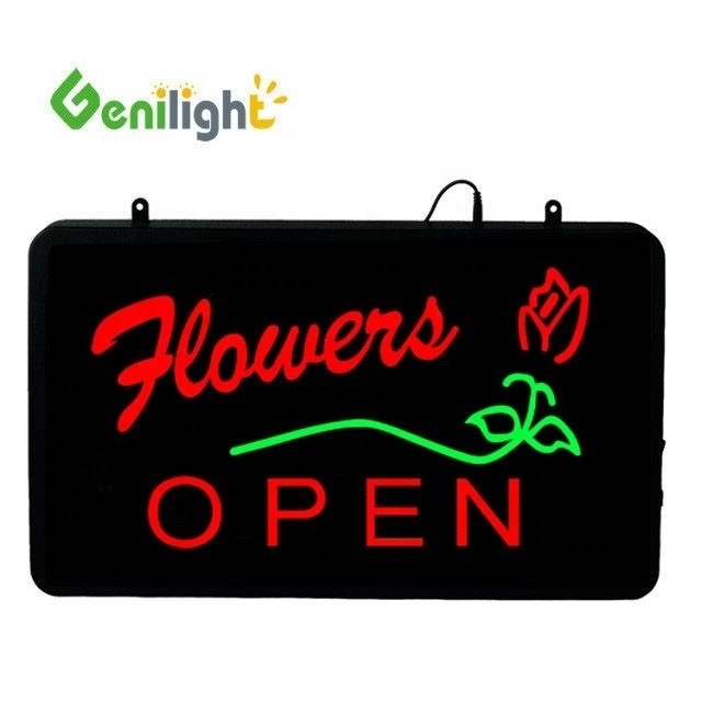 Genilight LED λουλούδια ανοίξτε σημάδι νεόν ενισχύστε την αισθητική του ανθοπωλείου σας με αυτό το σημάδι