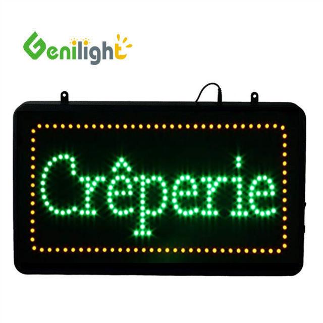 OEM τύπου Genilight Indoor 22 * 13inch DC12v Επαγγελματικό CREPERIE LED φως ανοιχτό σήμα